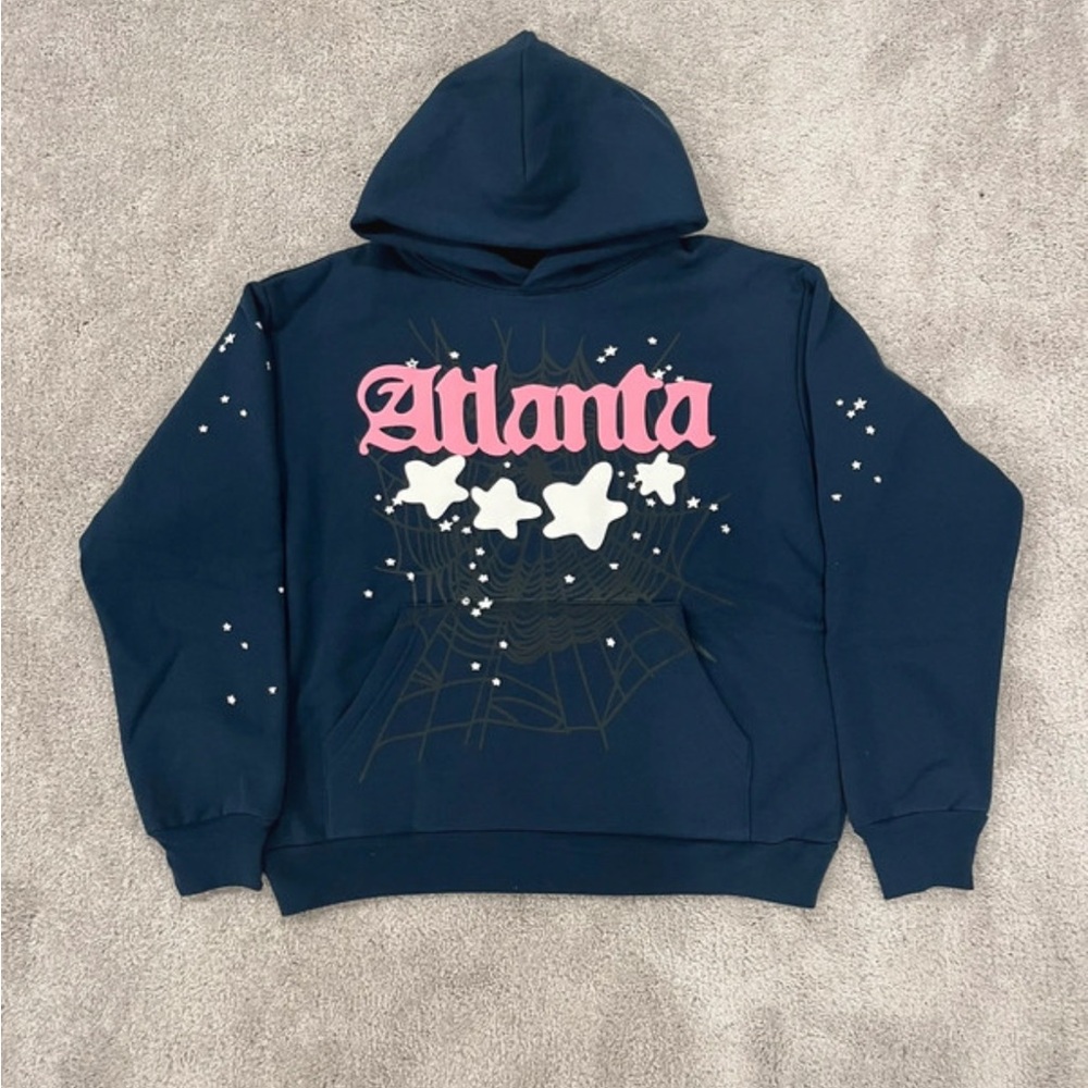 Navy Blue Graphic Hoodie
